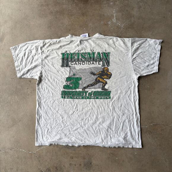 VINTAGE Y2K 2001 JOEY HARRINGTON HEISMAN T-SHIRT OREGON DUCKS COLLEGIATE MENS XL - Picture 1 of 6